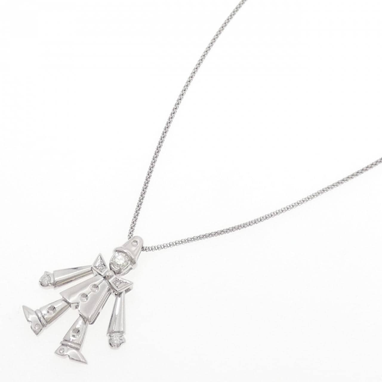 K18WG ダイヤモンド ネックレス 0.30CT