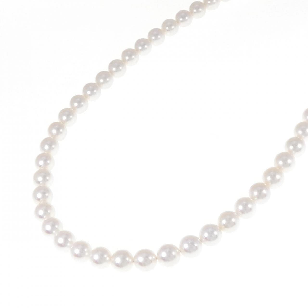 [BRAND NEW] Silver Clasp Akoya Pearl Necklace 7.5-8mm