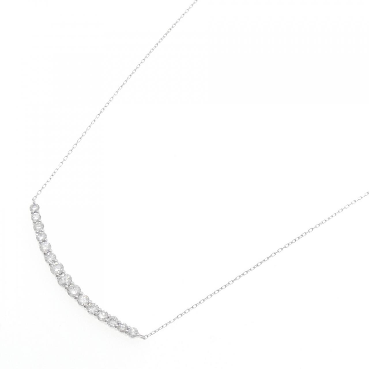 K18WG ダイヤモンド ネックレス 1.00CT