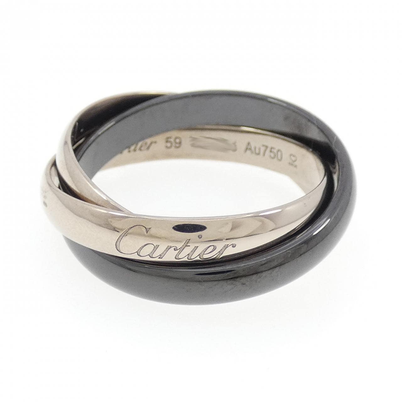 カルティエ トリニティ ブラック&ホワイト リング