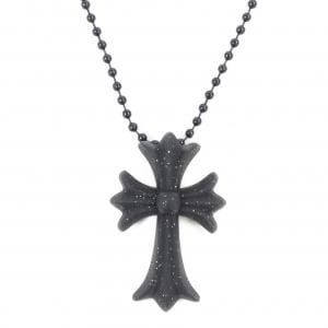 クロムハーツ CHROME HEARTS CH CRS SML PLSTC MATTE BLK GLR BALL CHAI 604175364AHXXXX445 ペンダント