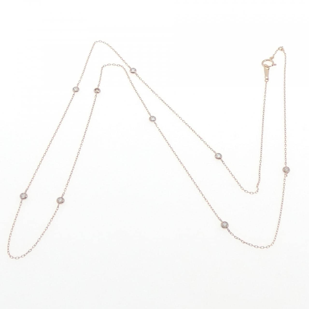 K18PG ダイヤモンド ネックレス 0.30CT