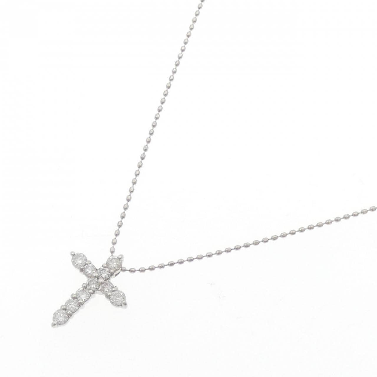 PT900/PT850 クロス ダイヤモンド ネックレス 0.3CT