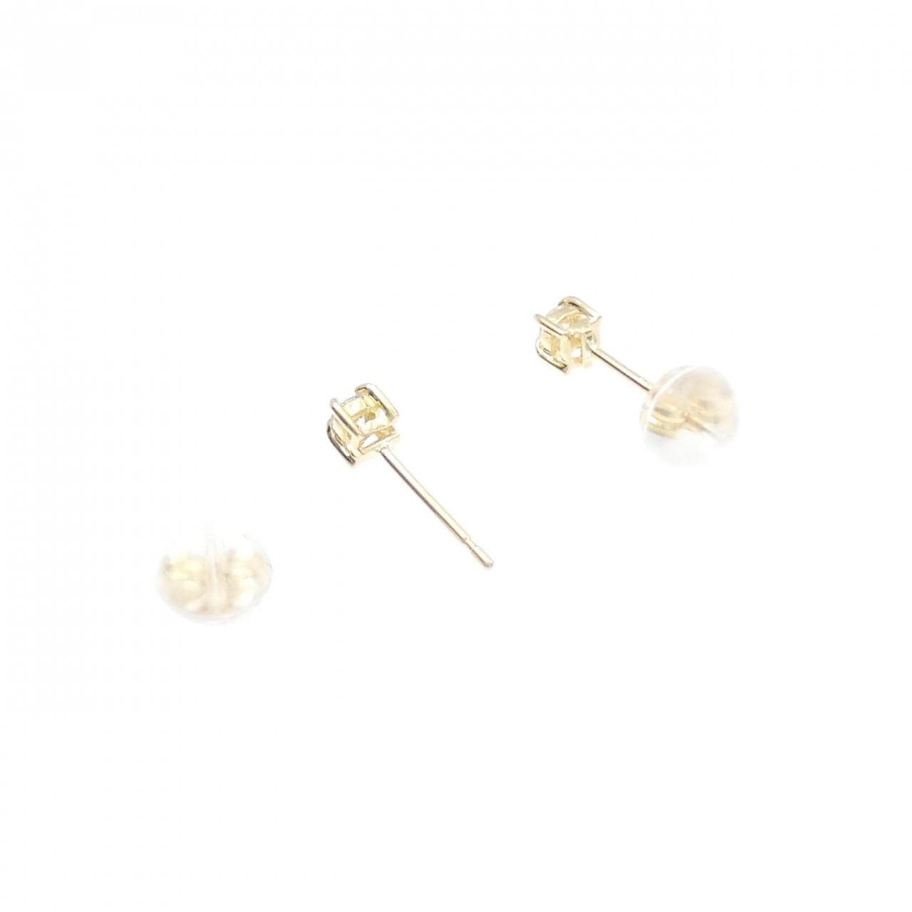 [Remake] K18YG solitaire Diamond earrings 0.10CT