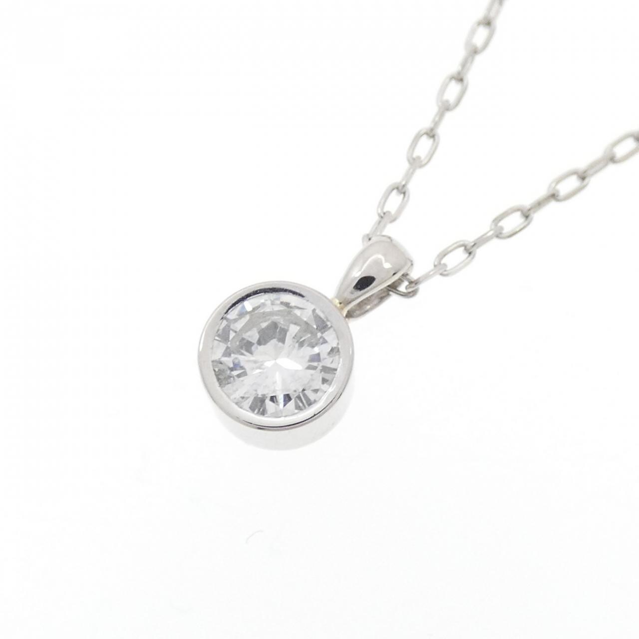 PT900/PT850 ソリティア ダイヤモンド ネックレス 0.338CT