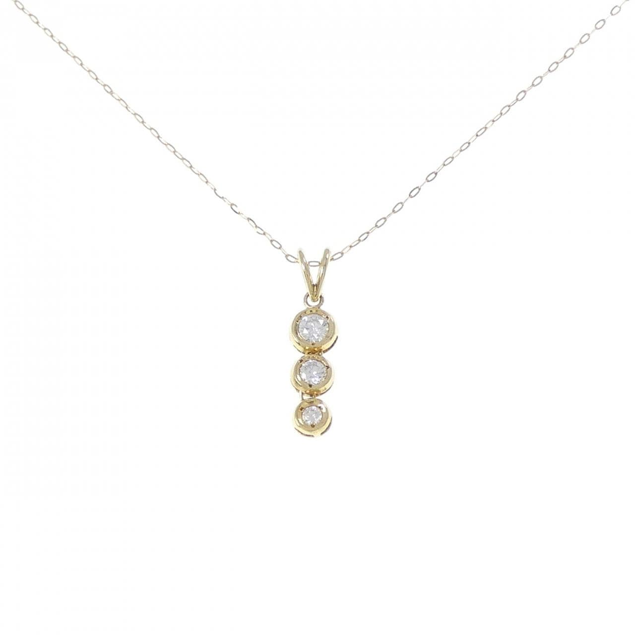 K18YG ダイヤモンド ネックレス 0.32CT