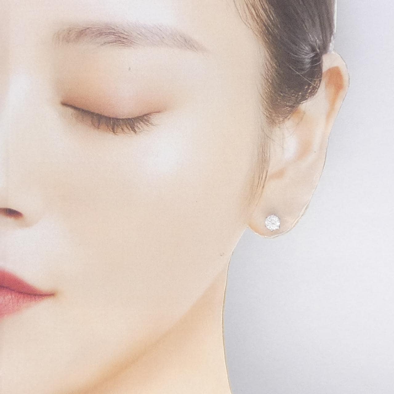 【リメイク】PT900/ST ダイヤモンド ピアス 0.528CT 0.542CT D VVS1-VS1 3EXT-EXT H＆C