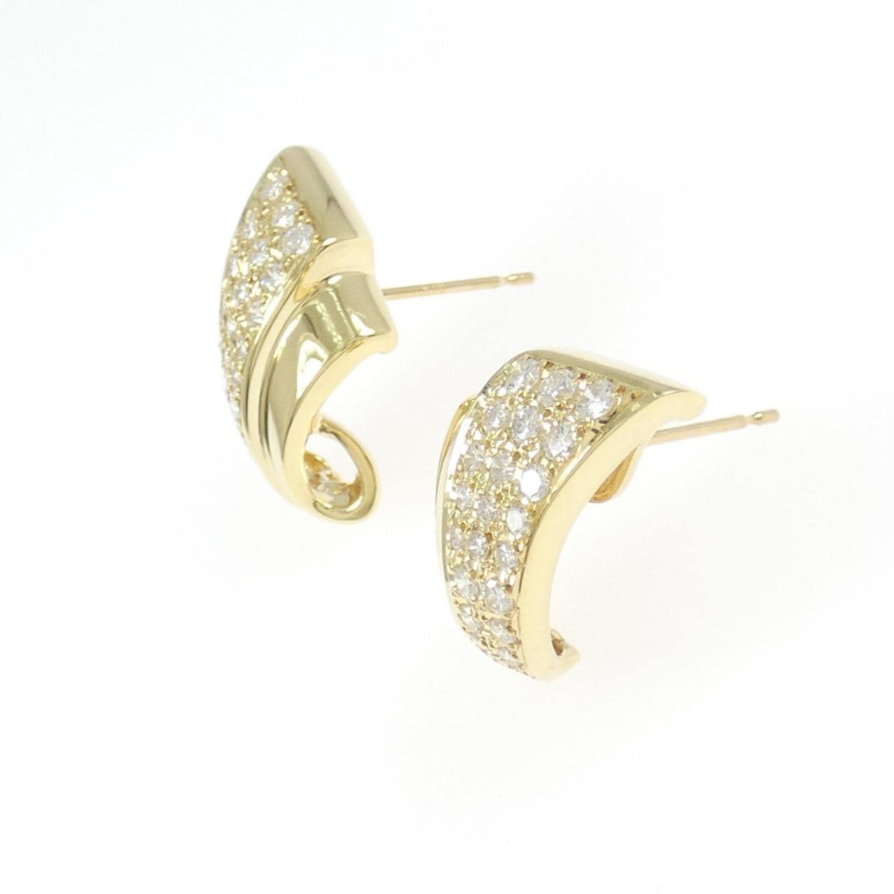 K18YG ダイヤモンド ピアス 0.93CT