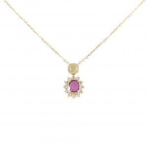 K18YG ルビー ネックレス 0.25CT