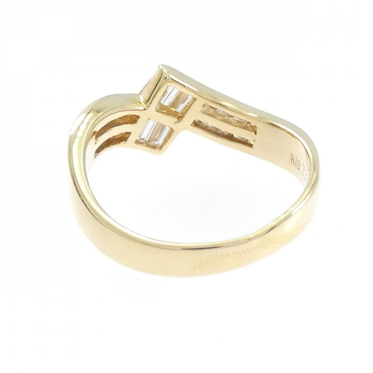 K18YG ダイヤモンド リング 0.82CT