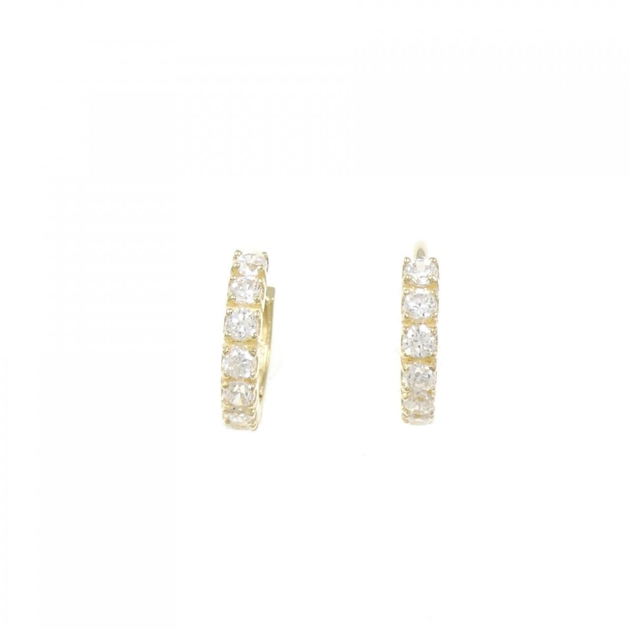 K14YG キュービック ピアス