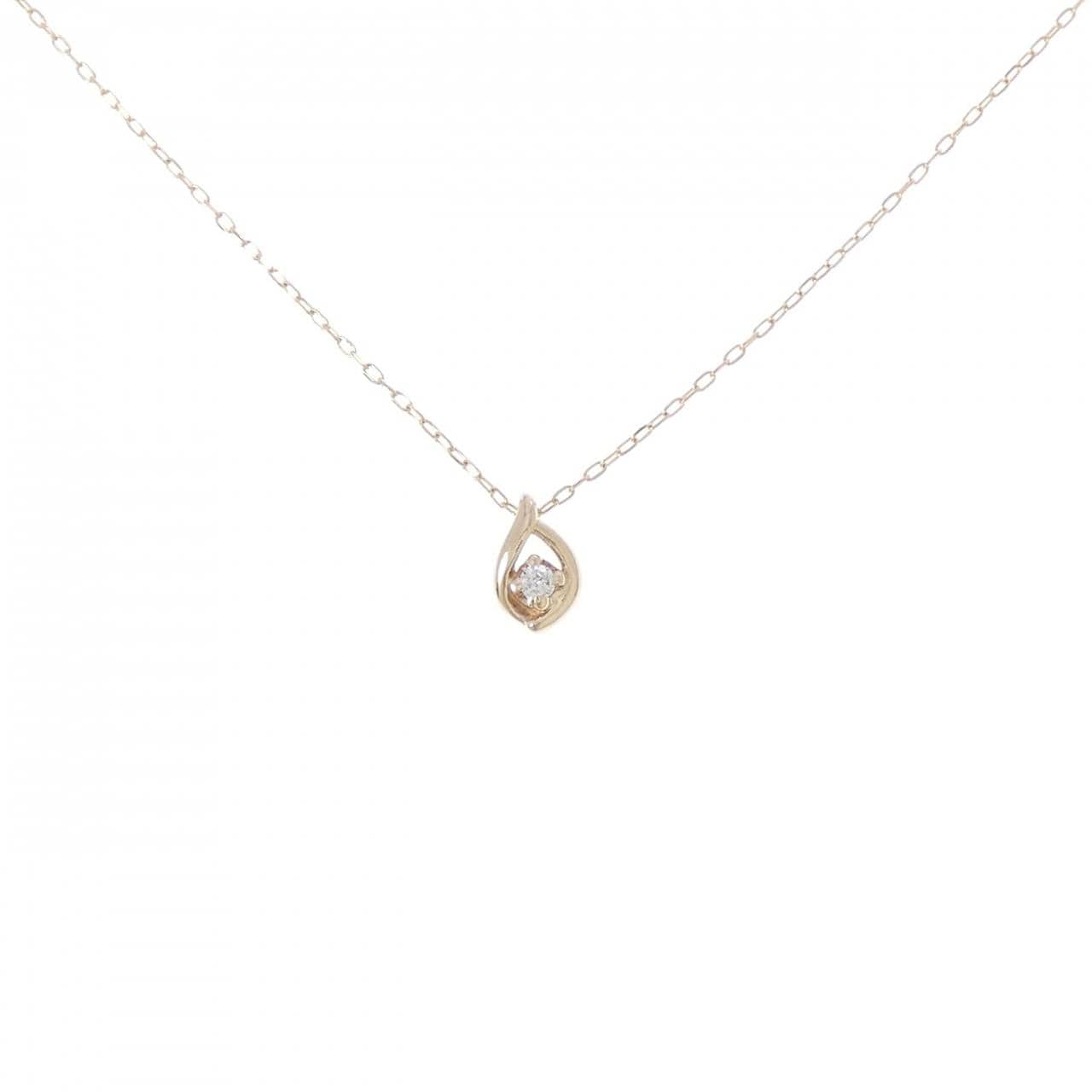 K10YG ダイヤモンド ネックレス 0.02CT