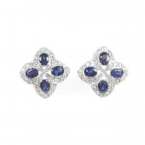 K18WG サファイヤ ピアス 1.20CT