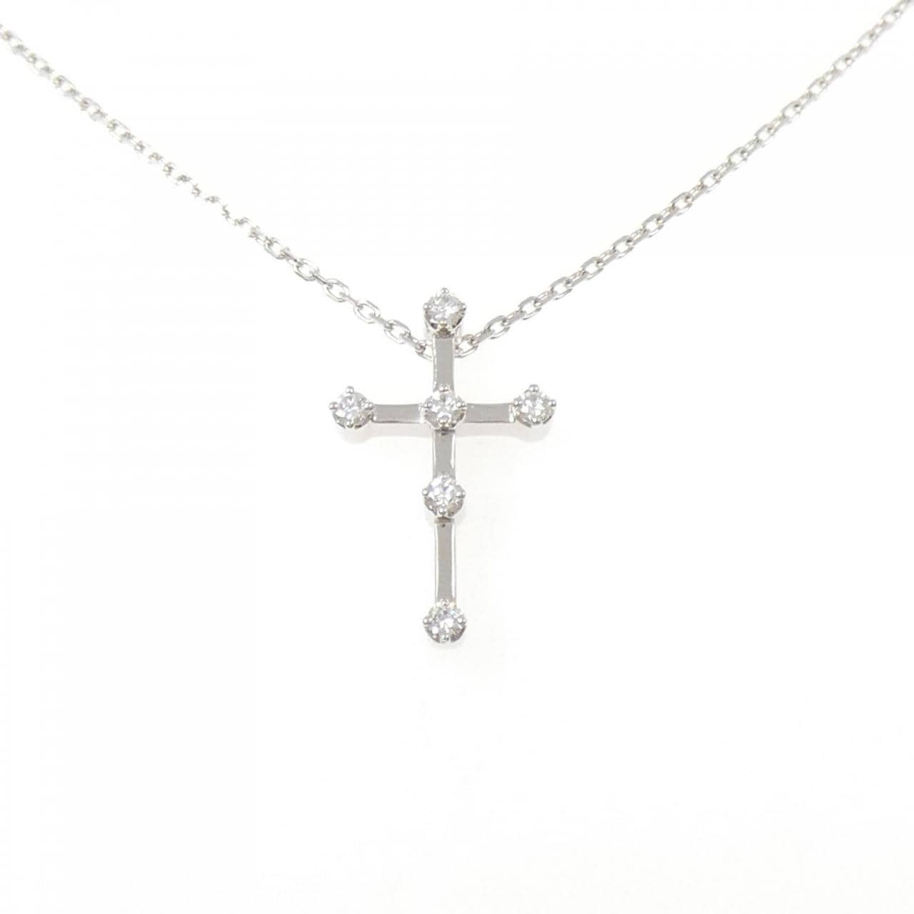 PT900/PT850 クロス ダイヤモンド ネックレス 0.20CT