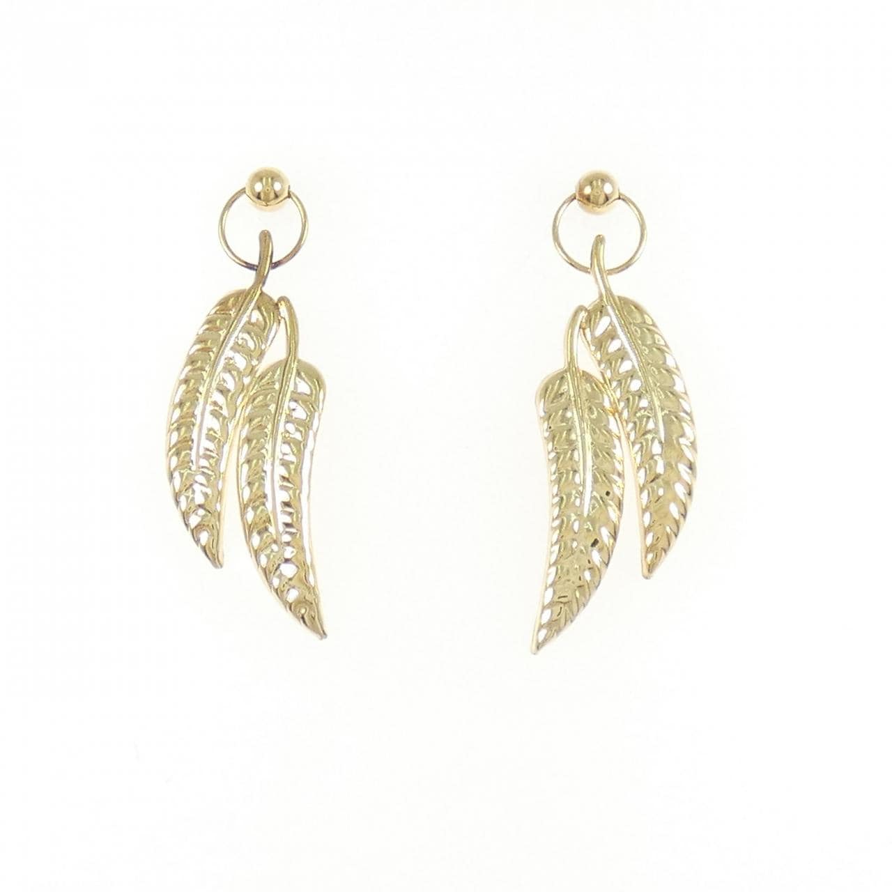 K18YG リーフ ピアス