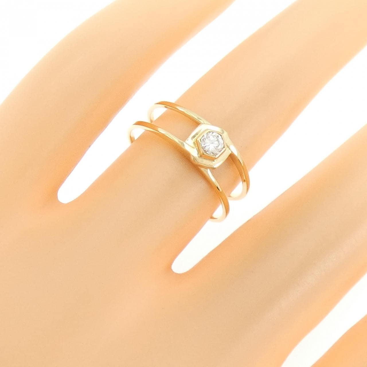 K18YG ダイヤモンド リング 0.13CT