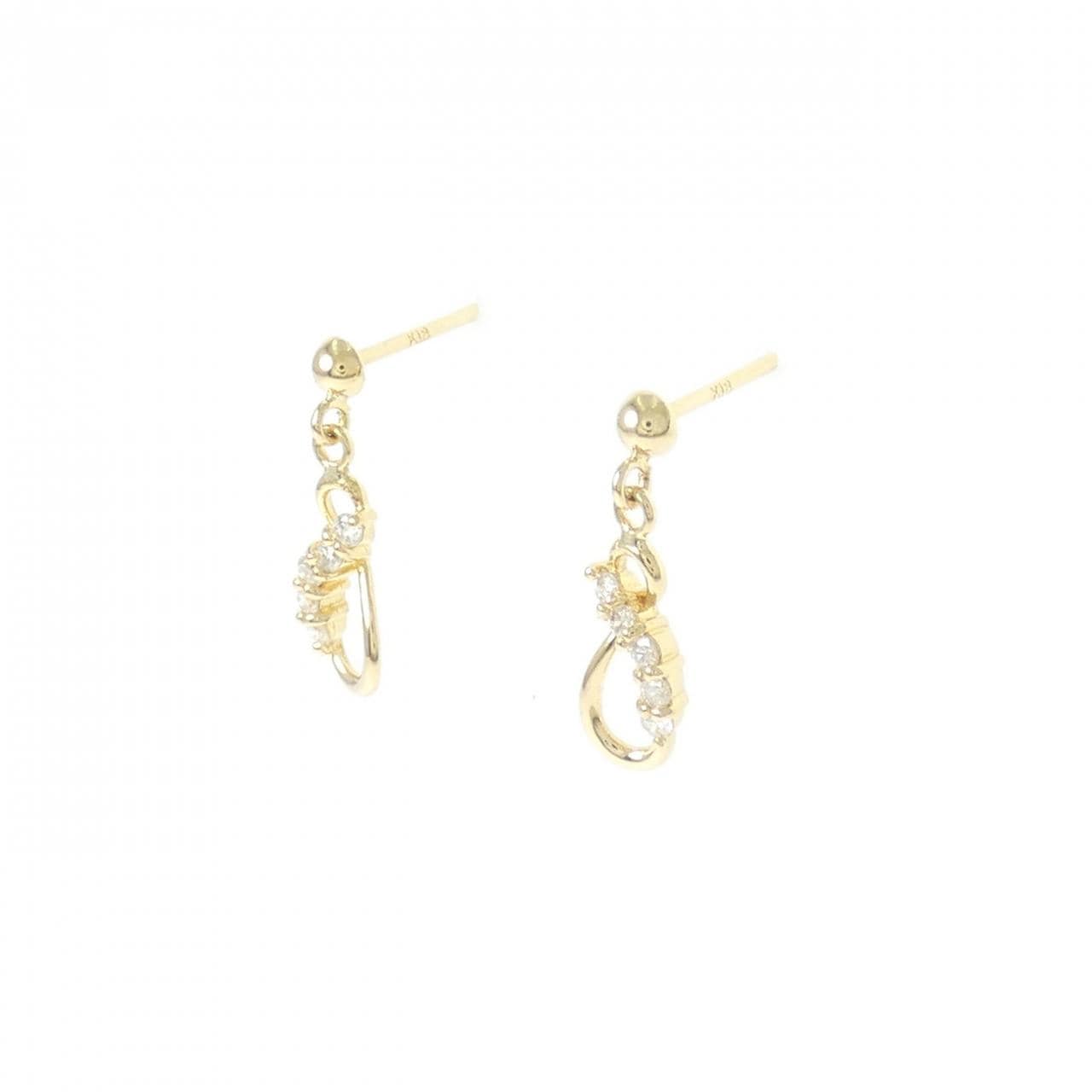 K18YG钻石耳环0.10CT