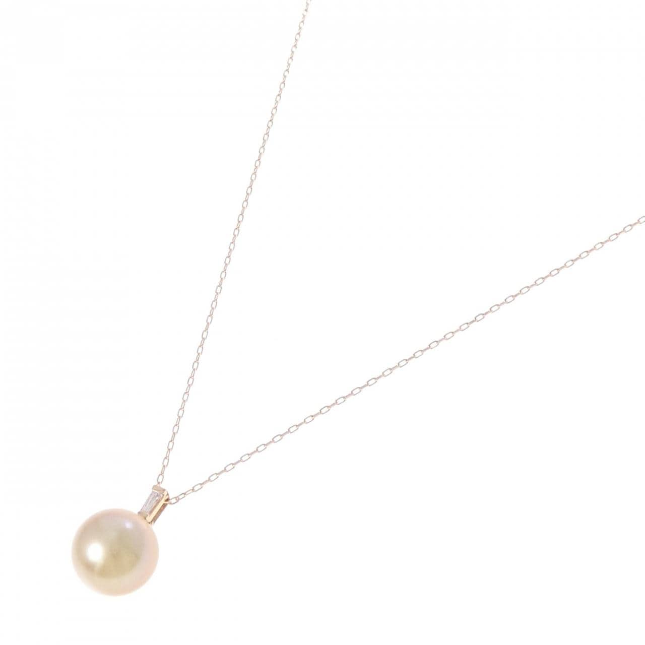 K18PG 白蝶パール ネックレス 11.8mm