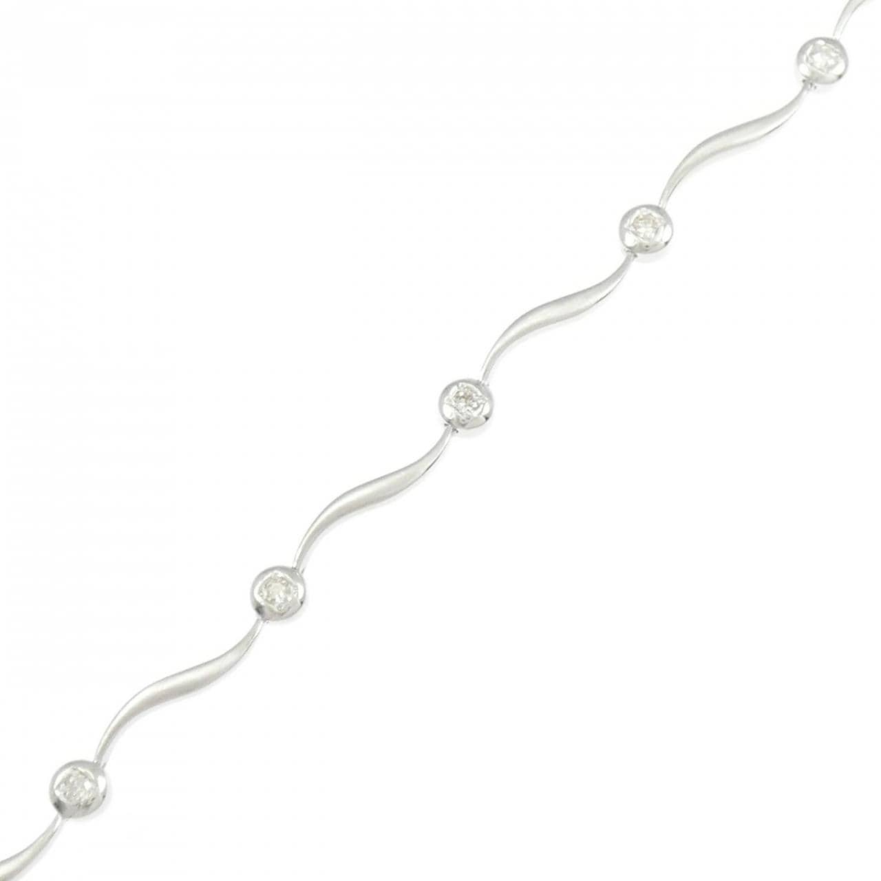 K18WG Diamond bracelet 0.25CT