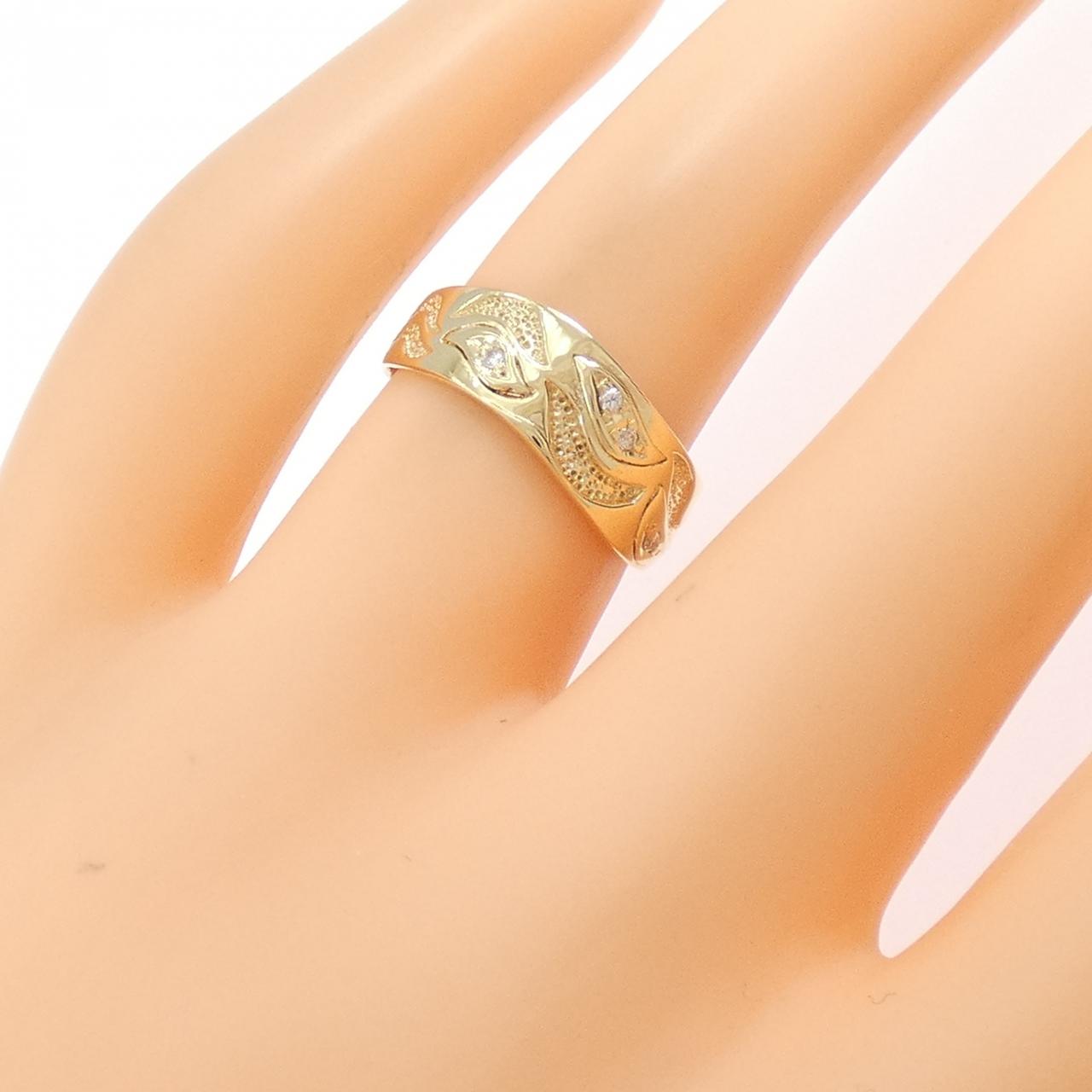 K18YG ダイヤモンド リング 0.03CT