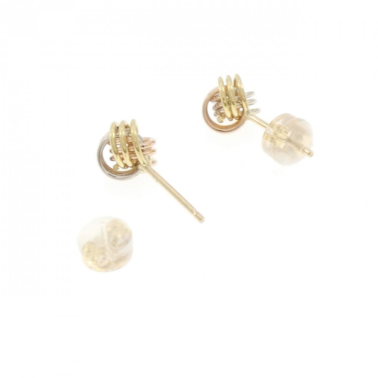 K18スリーカラー ピアス