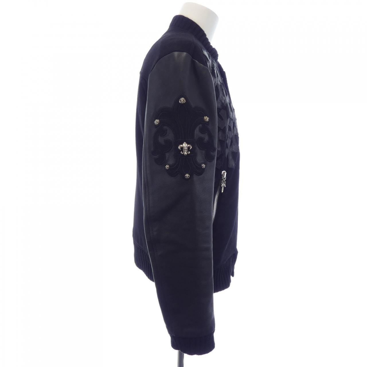 クロムハーツ CHROME HEARTS レターマン LETTERMAN CHマルチレザーパッチ　レザースリーブ 2225-304-9840 スタジャン