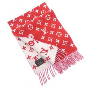 ルイヴィトン LOUIS VUITTON モノグラム マフラー MP1890 SUPREME MUFFLER