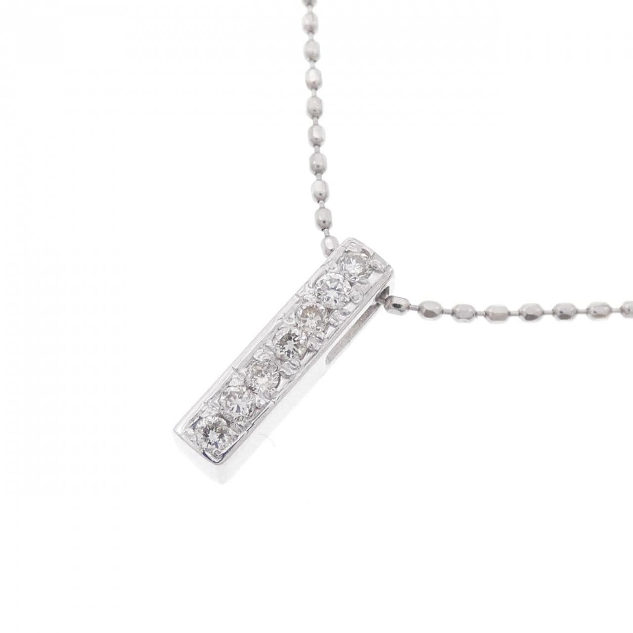 K18WG/750WG ダイヤモンド ネックレス 0.07CT
