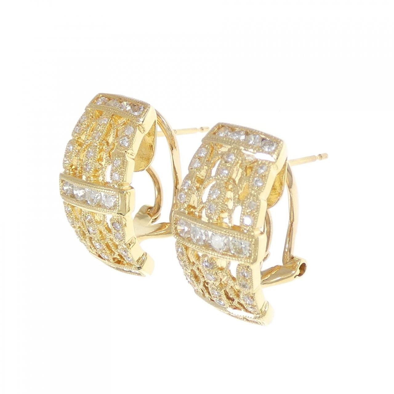 K18YG Diamond earrings 1.02CT