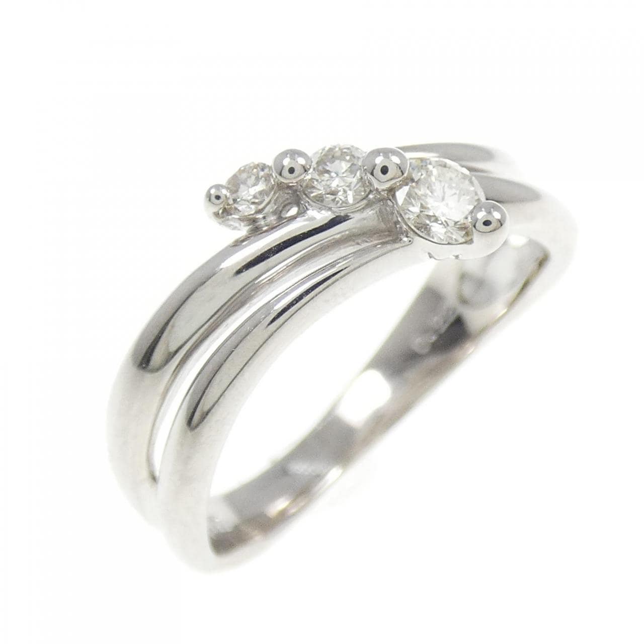 K18WG ダイヤモンド リング 0.22CT