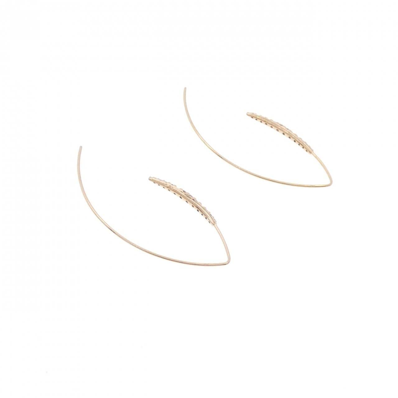 K18PG ダイヤモンド ピアス 0.26CT