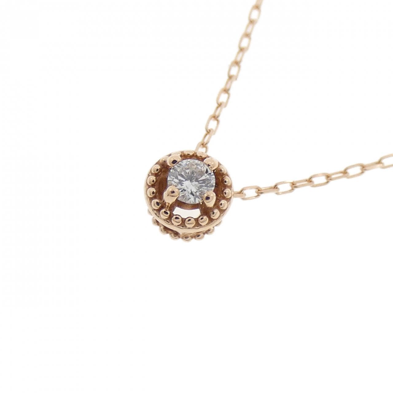 K10PG单钻钻石项链 0.04克拉