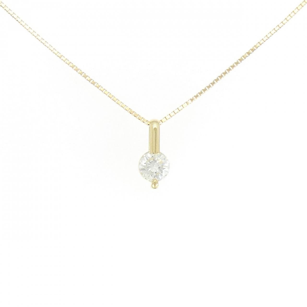 K18YG ソリティア ダイヤモンド ネックレス 0.52CT