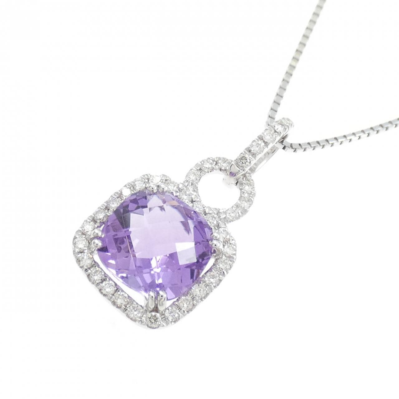 K18WG アメジスト ネックレス 2.05CT