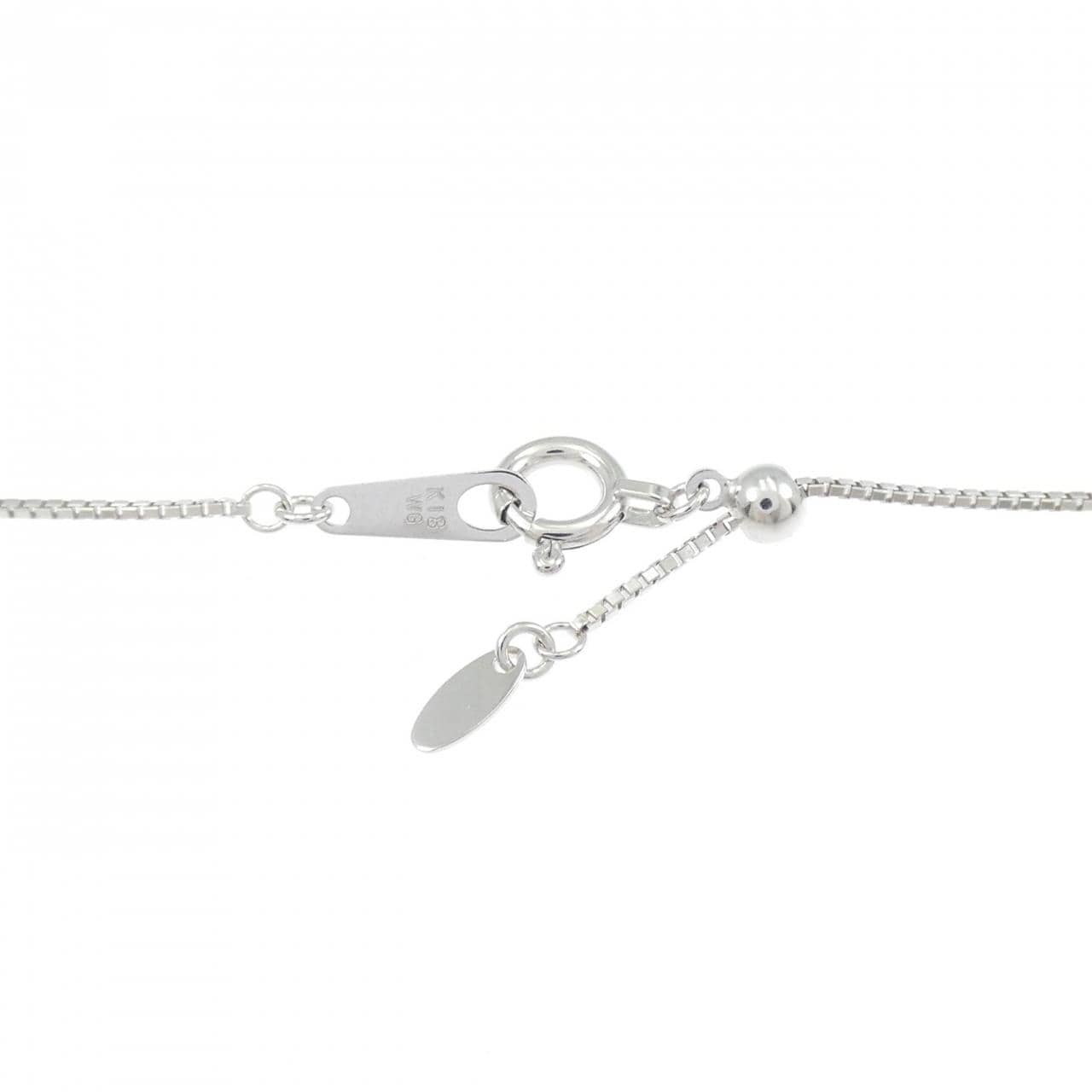 K18WG クロス ダイヤモンド ネックレス 0.52CT
