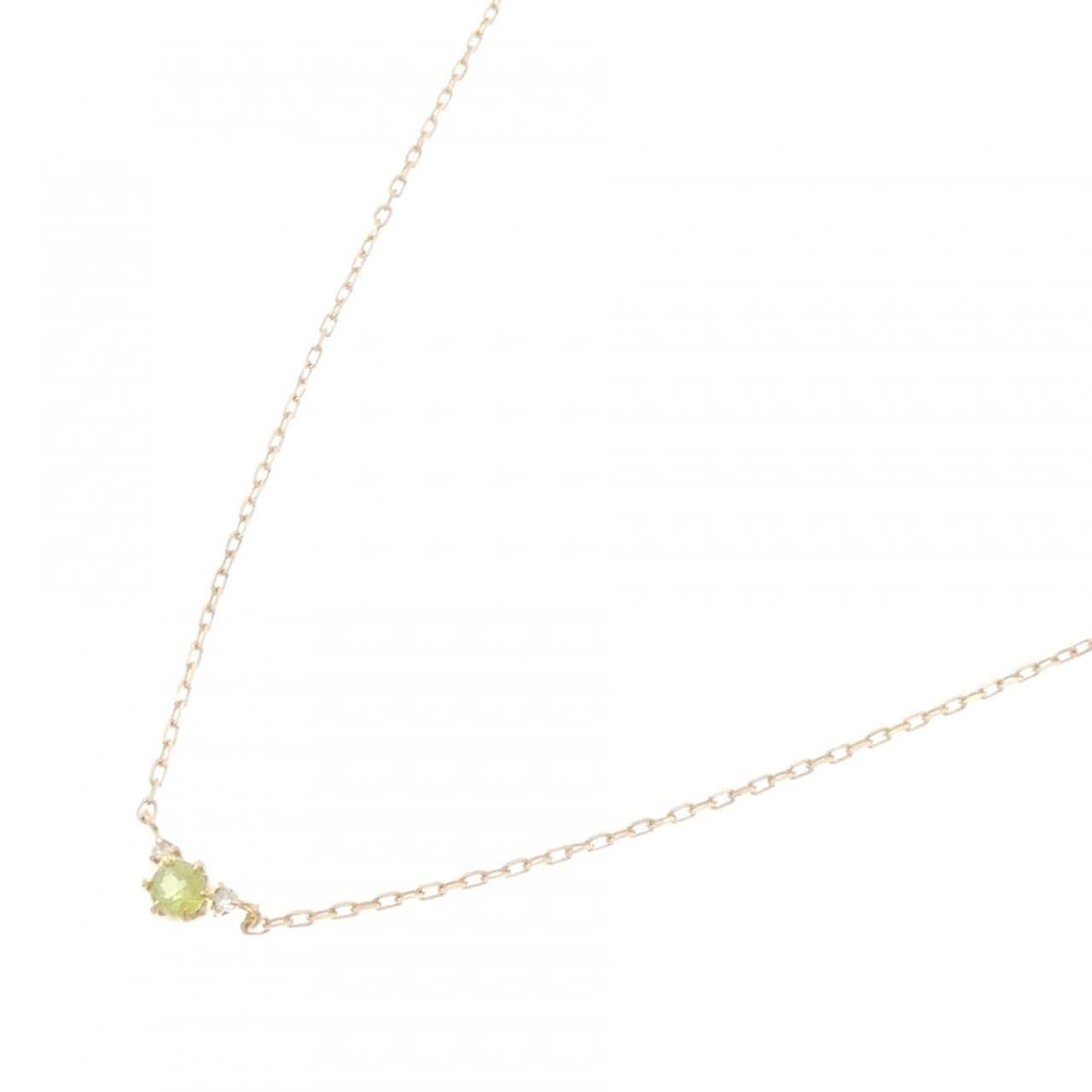 K18YG ペリドット ネックレス