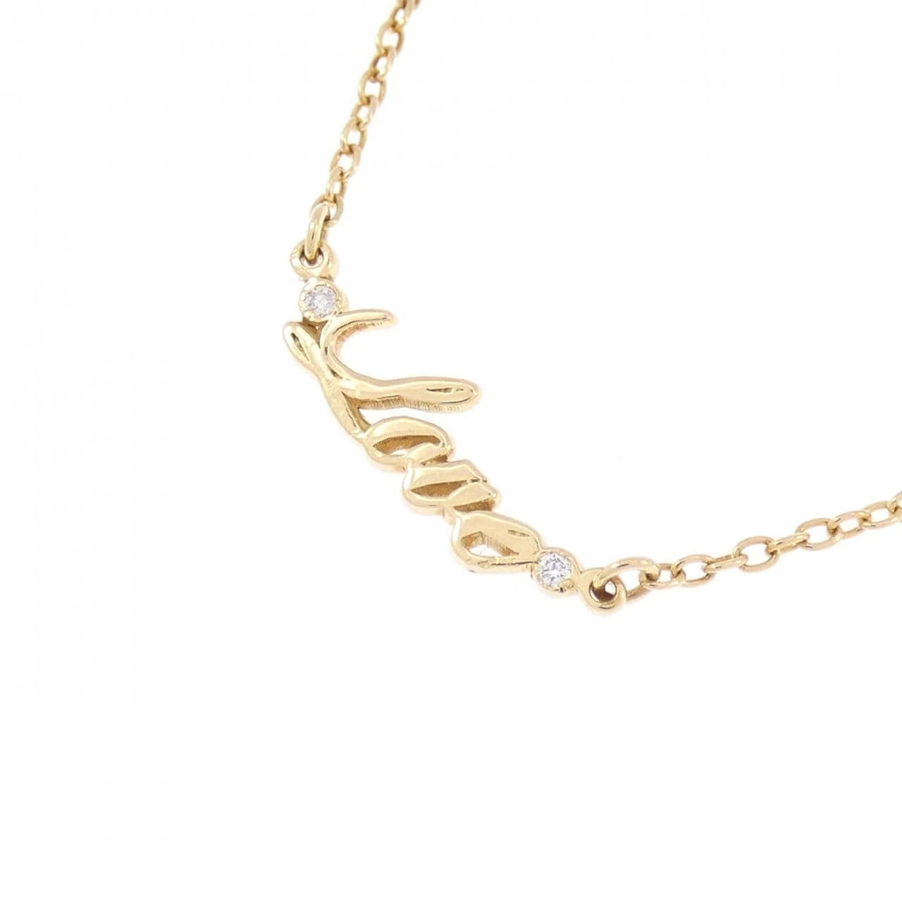 アーカー プチエクリチュール ラブ ネックレス 0.01CT