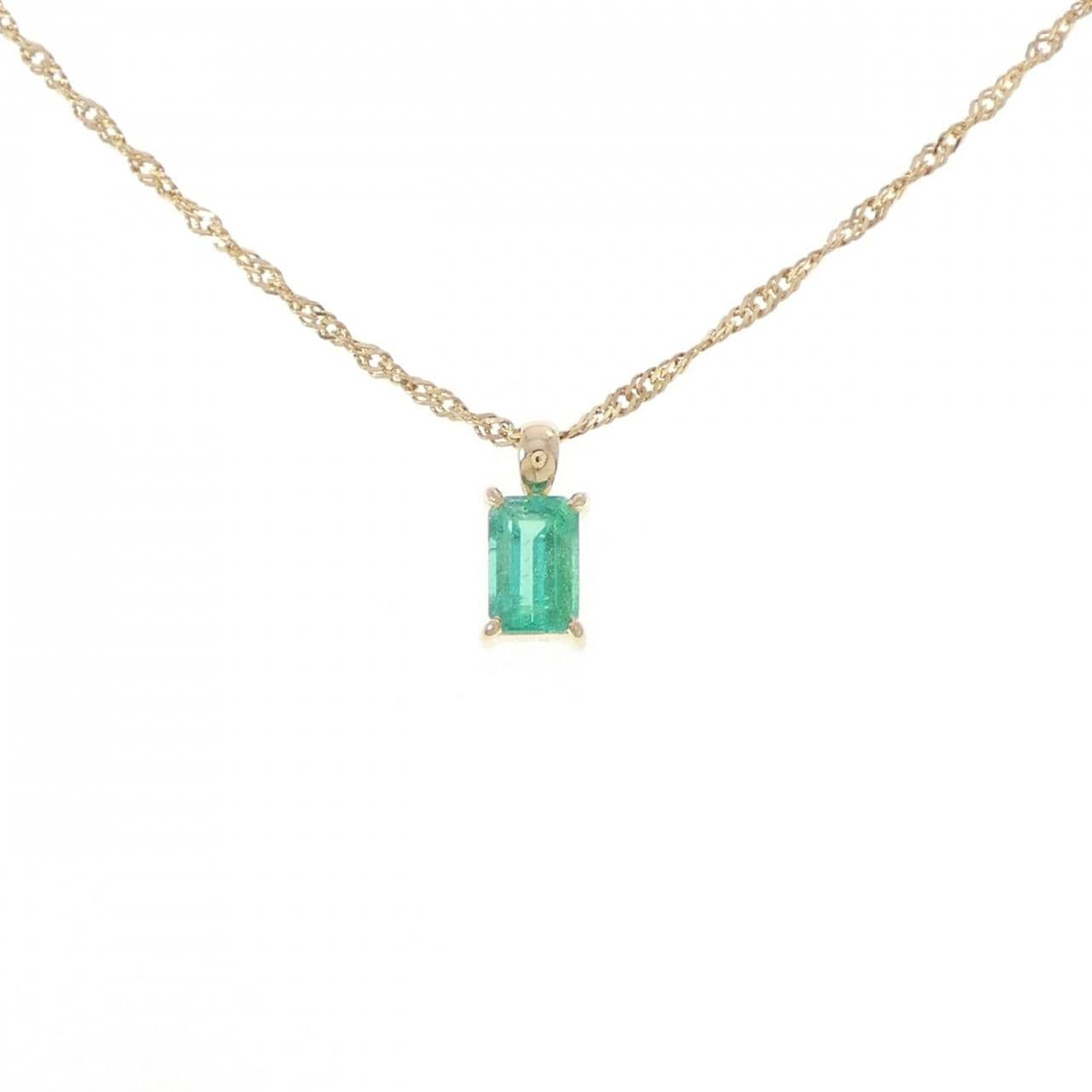 K18YG エメラルド ネックレス 0.73CT