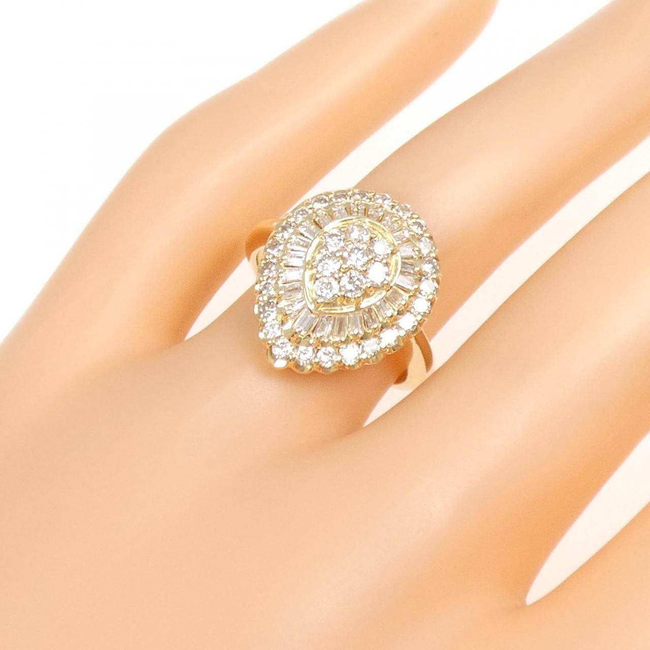 K18YG ダイヤモンド リング 1.30CT