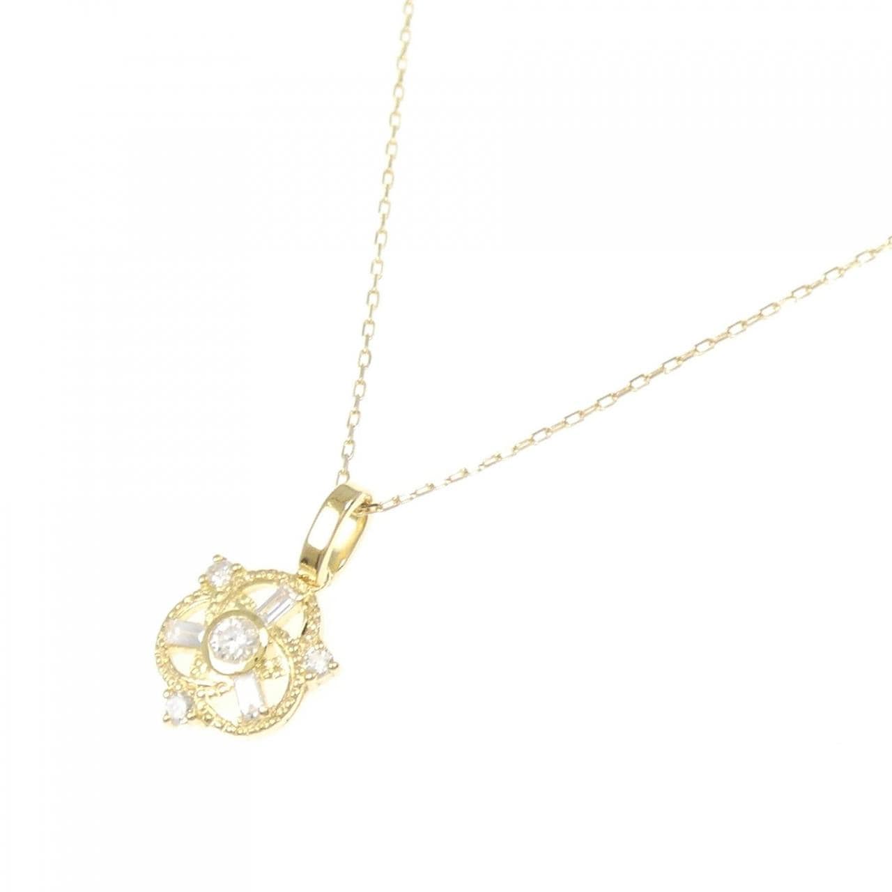 K18YG/K10YG ダイヤモンド ネックレス 0.11CT