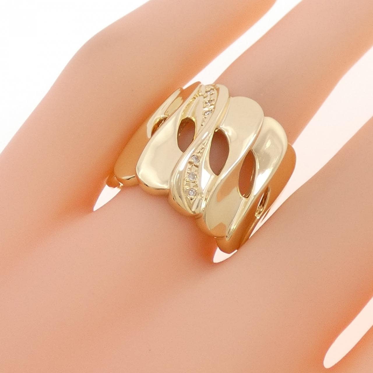 K18YG ダイヤモンド リング