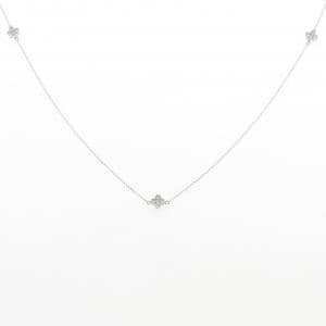 K18WG フラワー ダイヤモンド ネックレス 0.50CT