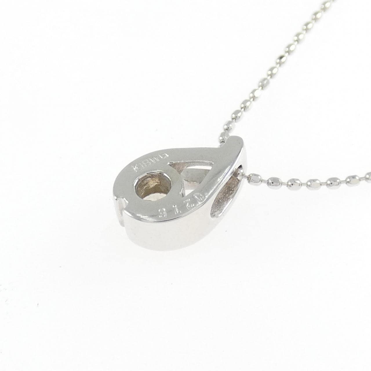 K18WG ソリティア ダイヤモンド ネックレス 0.216CT