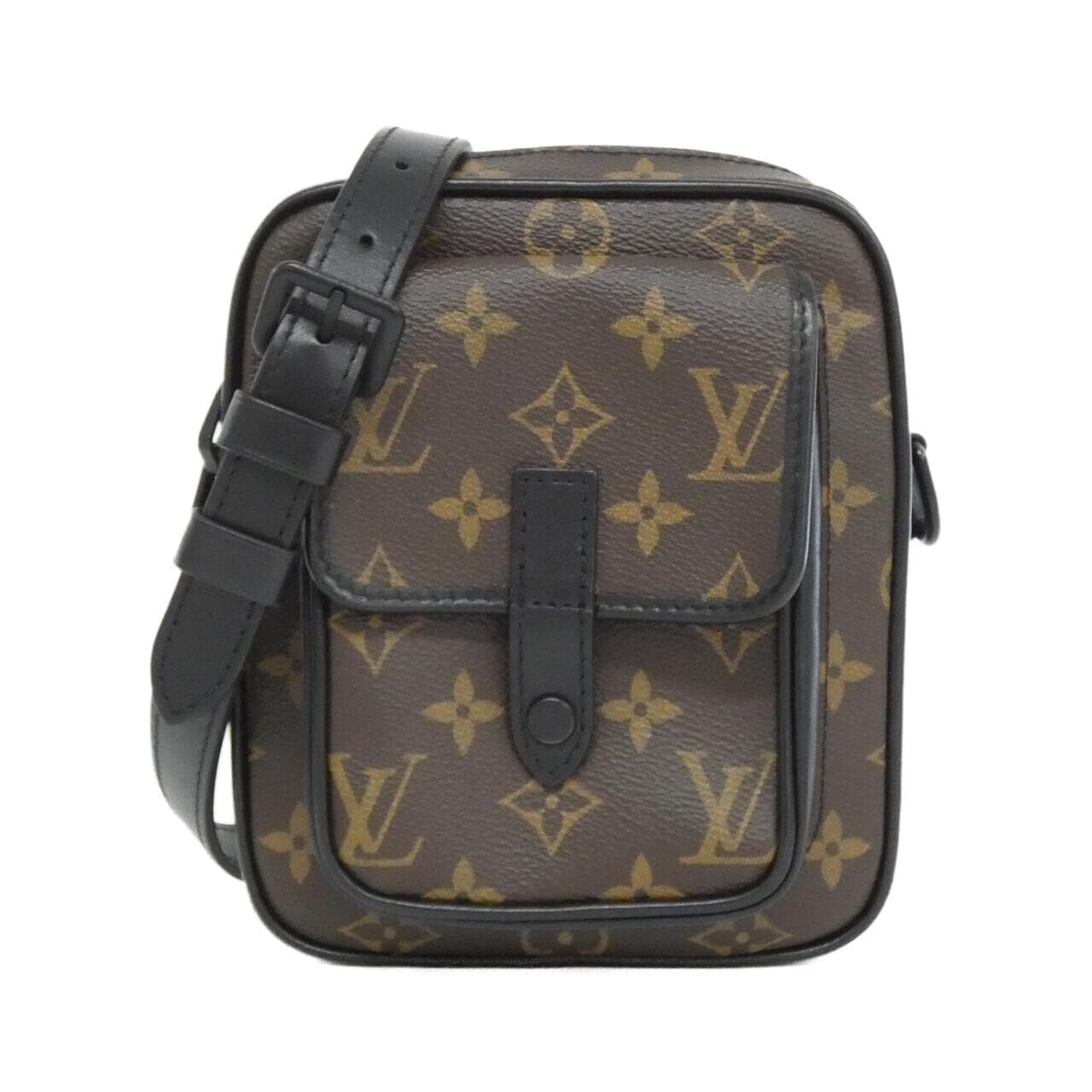 LOUIS VUITTON Monogram Macassar Christopher 穿戴式錢包 M69404 肩背包