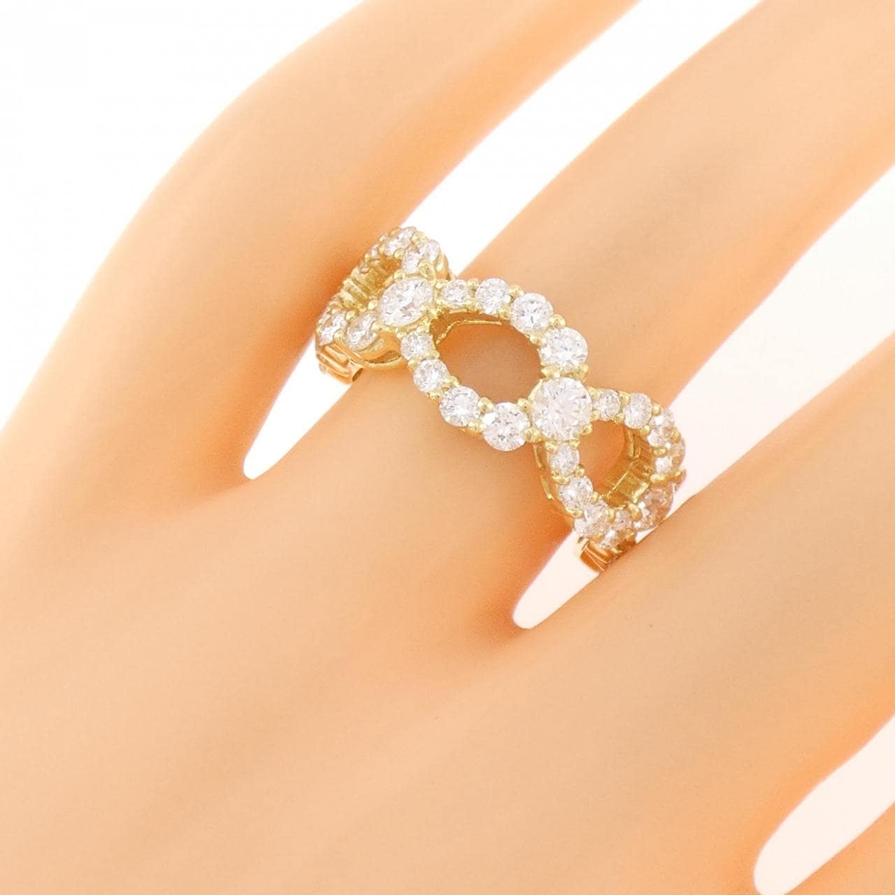 K18YG ダイヤモンド リング 2.40CT