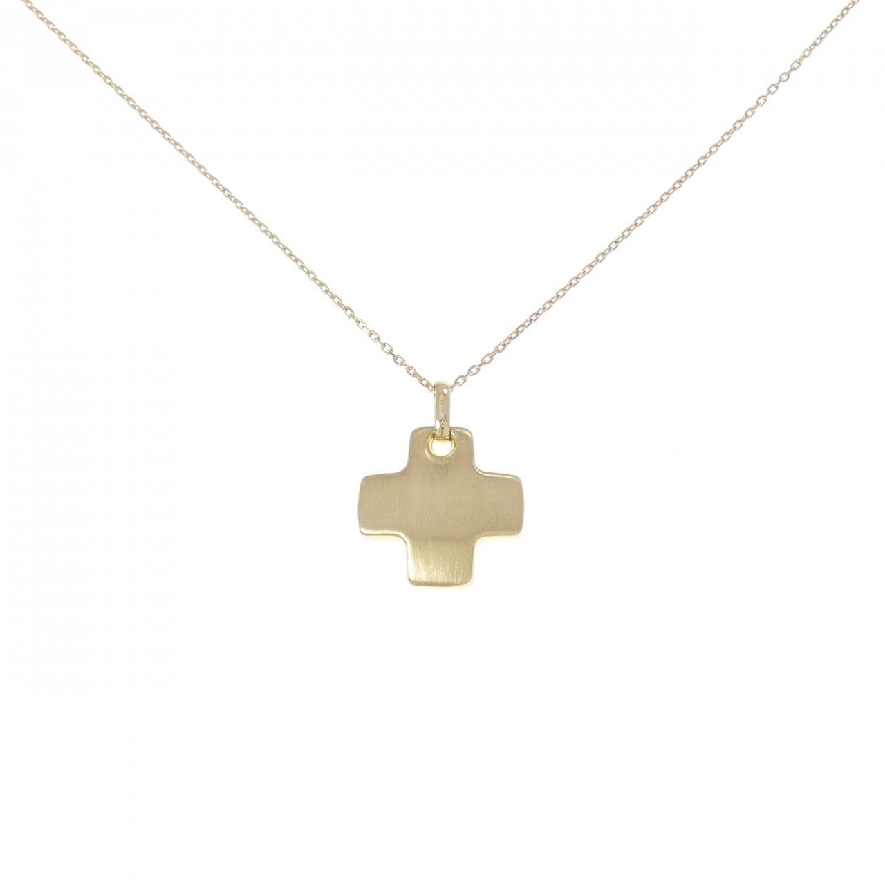 750YG/K18YG クロス ネックレス