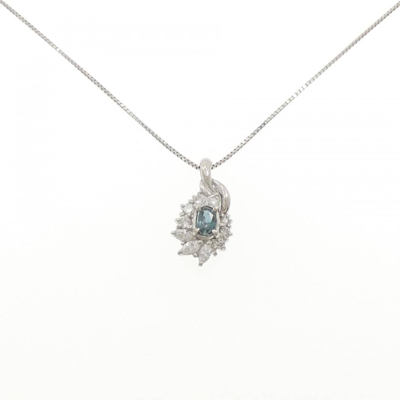 PT900/PT850 アレキサンドライト ネックレス 0.22CT