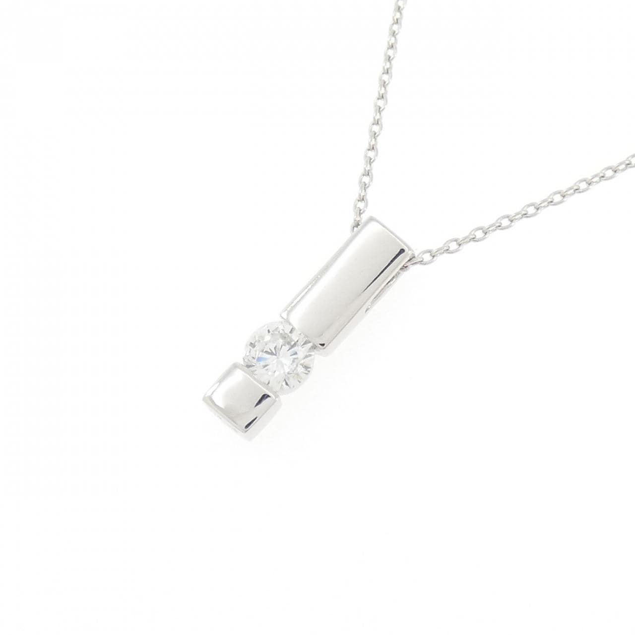 K18WG ダイヤモンド ネックレス 0.23CT