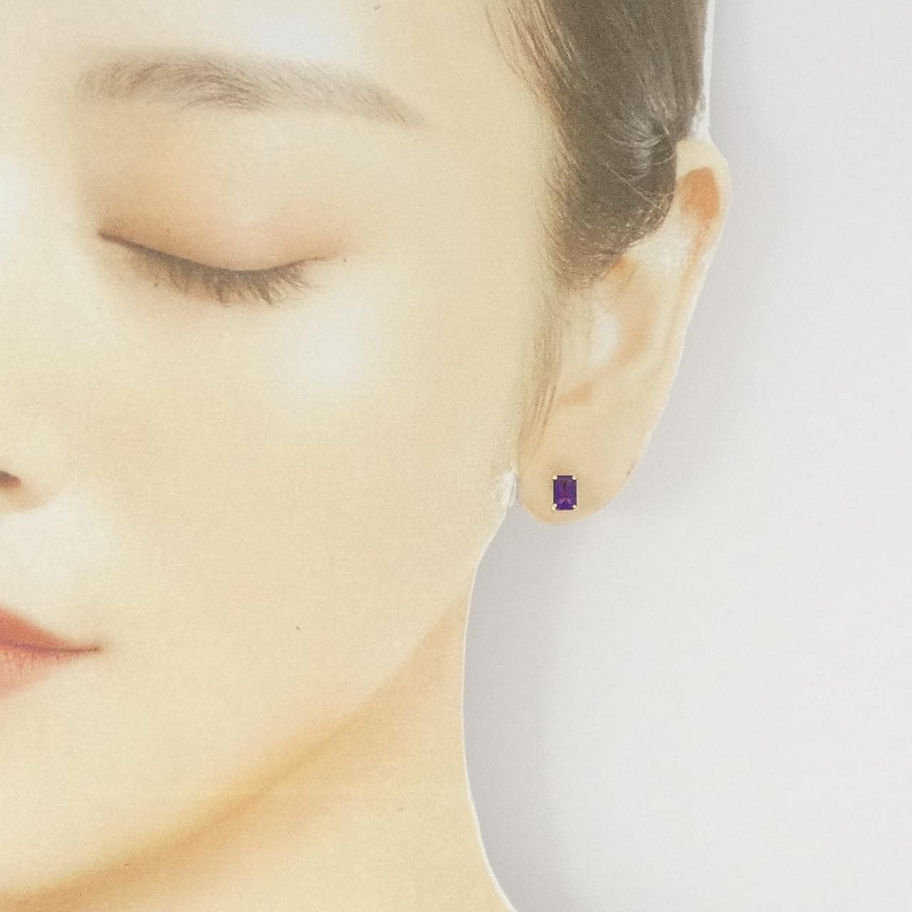 K14YG Amethyst Earrings