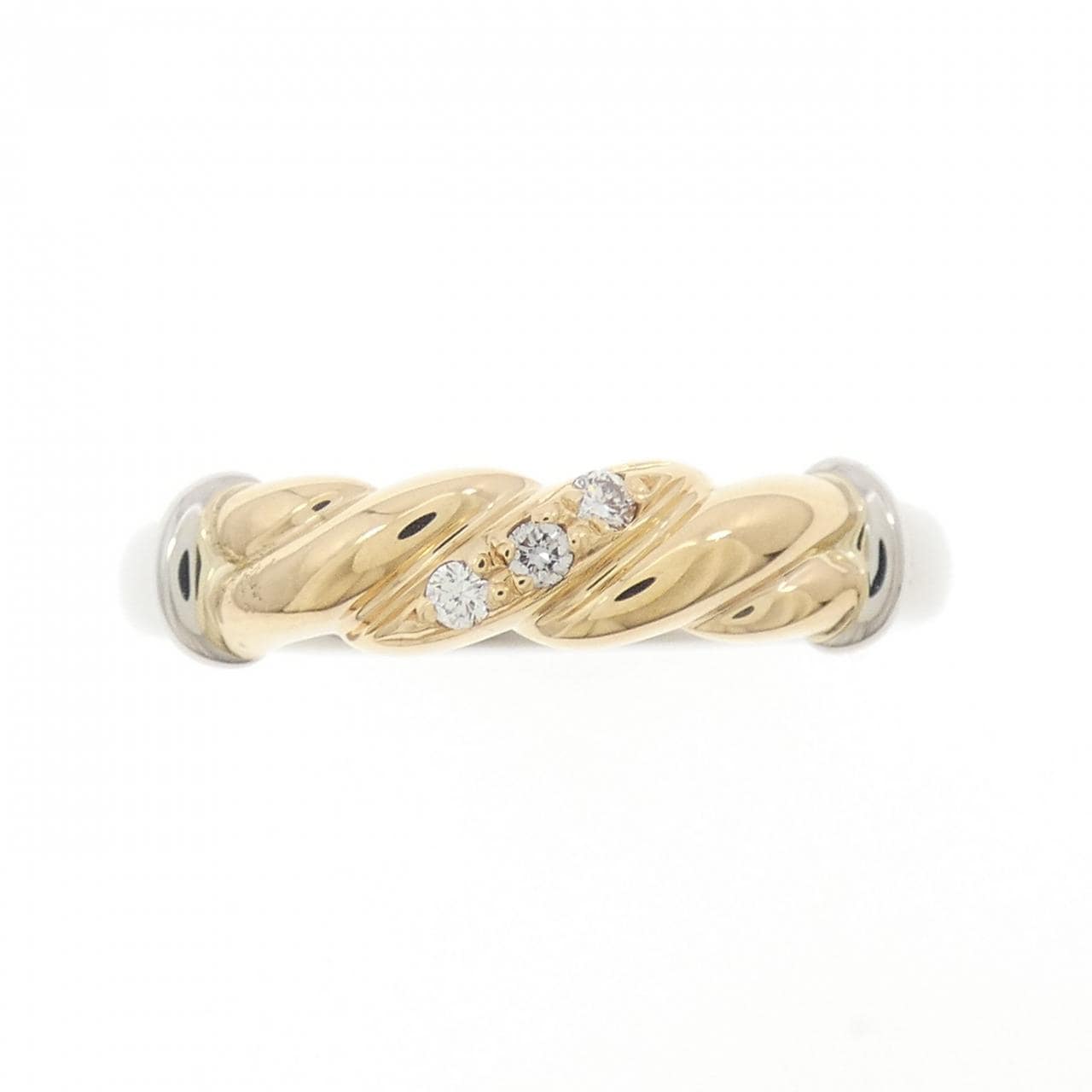 K18YG/PT900 ダイヤモンド リング 0.04CT